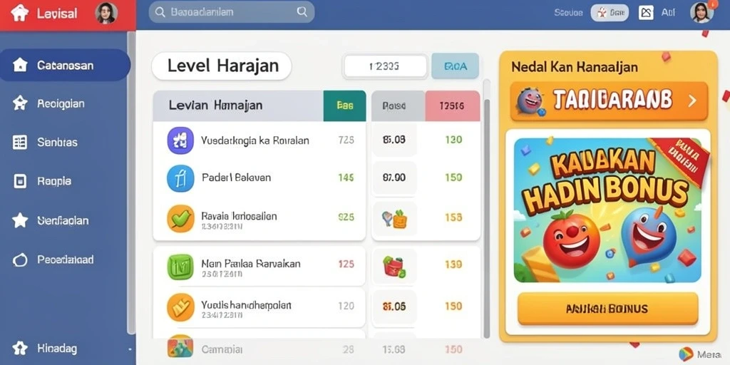 Berbagai level menantang untuk mengasah kreativitas.