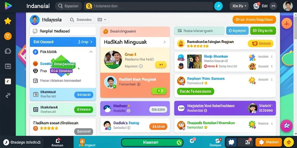 Fitur komunitas untuk berinteraksi dengan pemain lain.