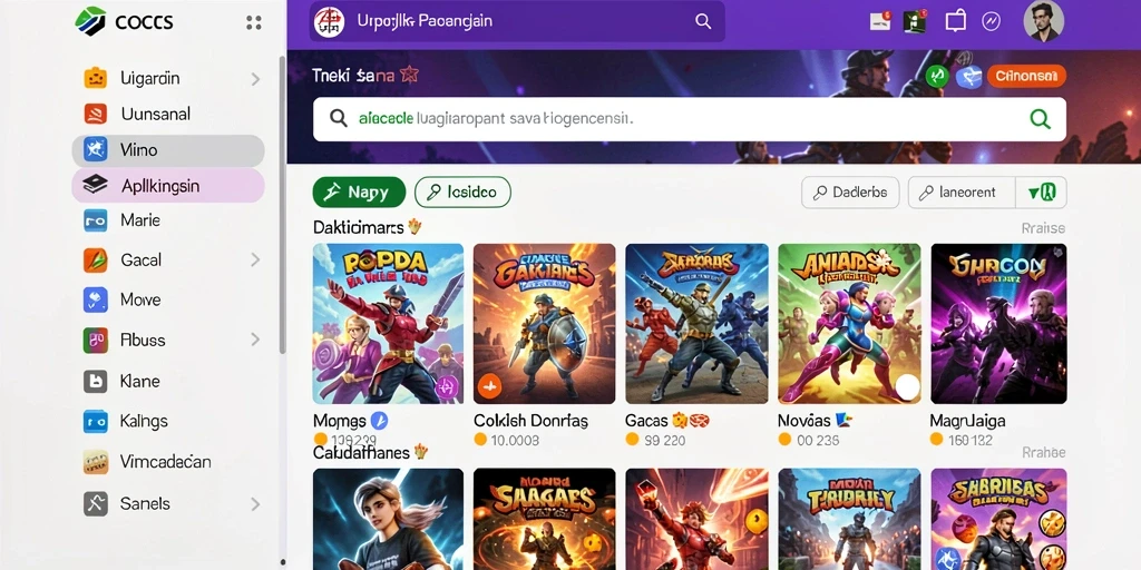 Menampilkan misi seru yang harus diselesaikan.