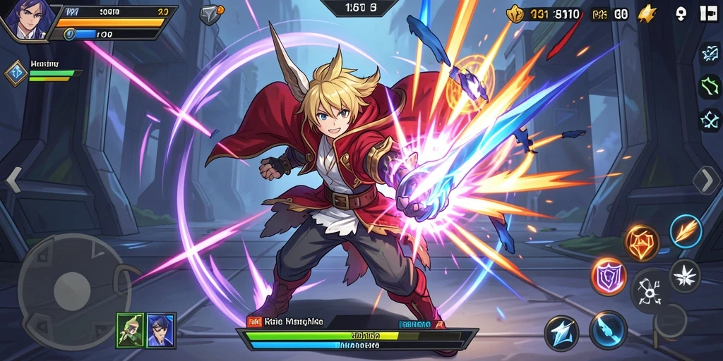 Screenshot ketiga menggambarkan kelompok pemain sedang menyelesaikan quest bersama.
